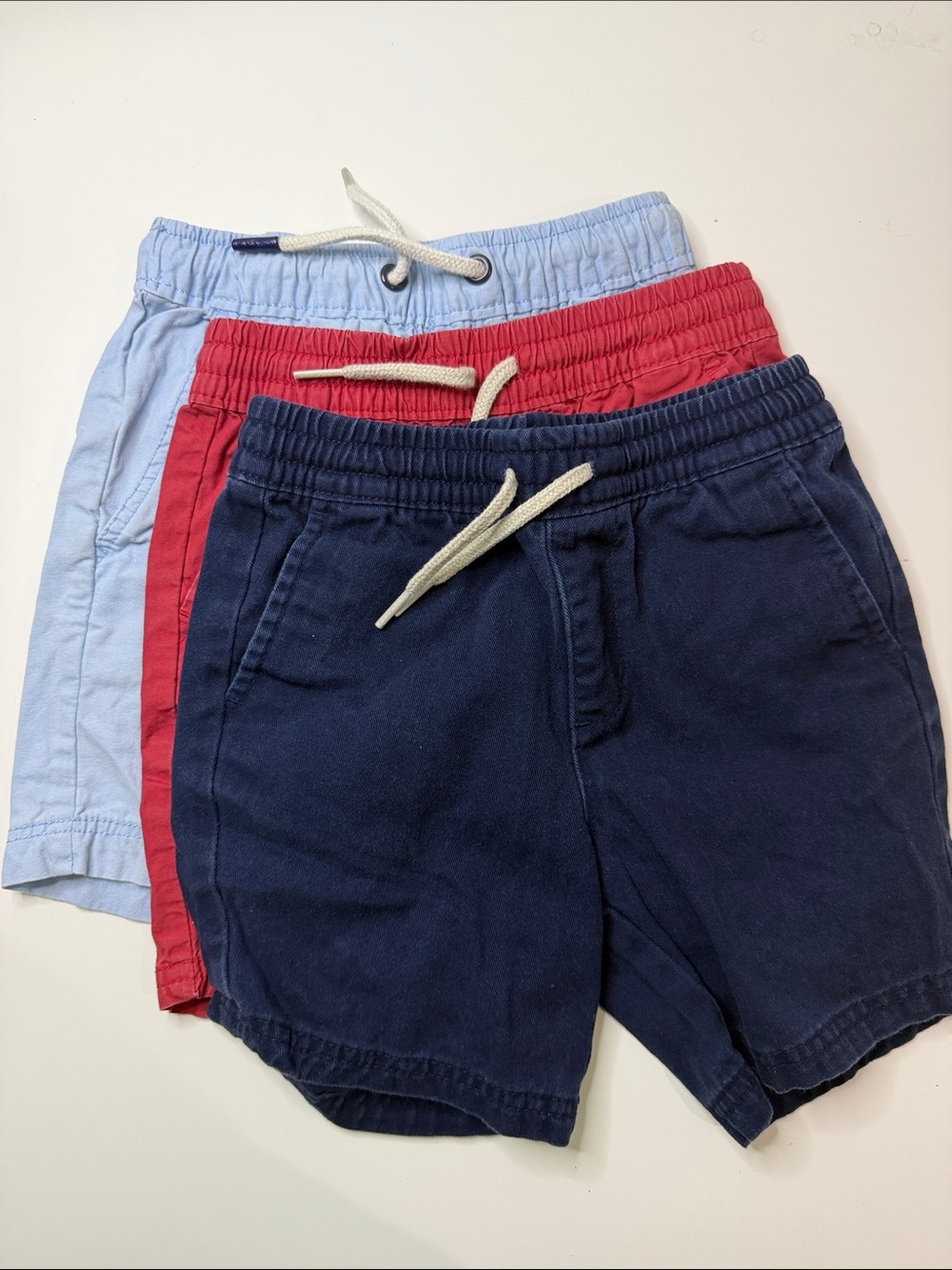 Kids Cotton Drawstring Shorts Pack - Navy, Red & Light Blue Old Navy Tommy Baham